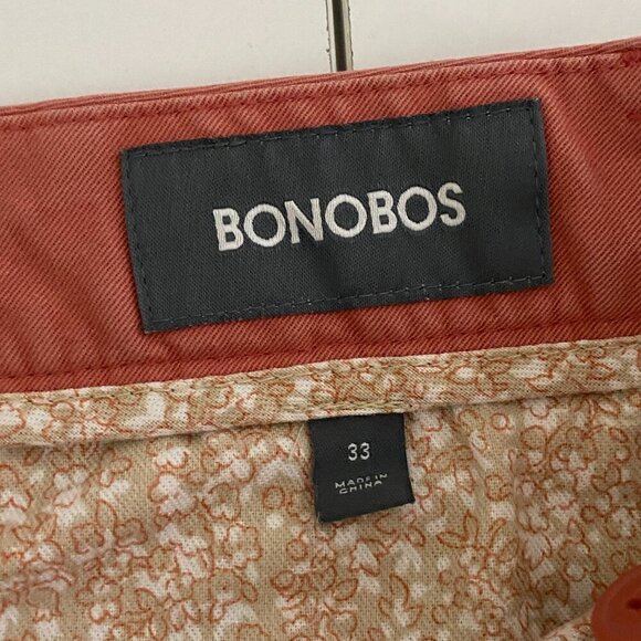 Bonobos Chino Shorts Mens 33 x 11 Washed Red Stretch - Picture 6 of 11